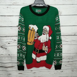 Green Santa Beer Ugly Christmas‎ Sweater
